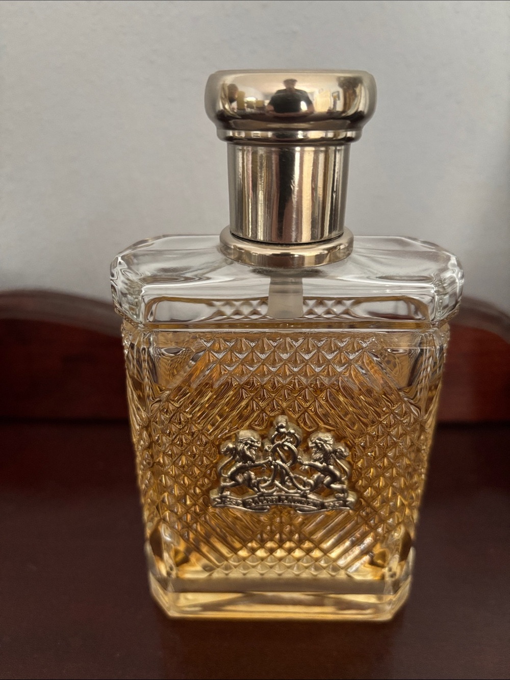 Ralph Lauren Gold-Tone & Clear Glass Men's Fragrance Bottle